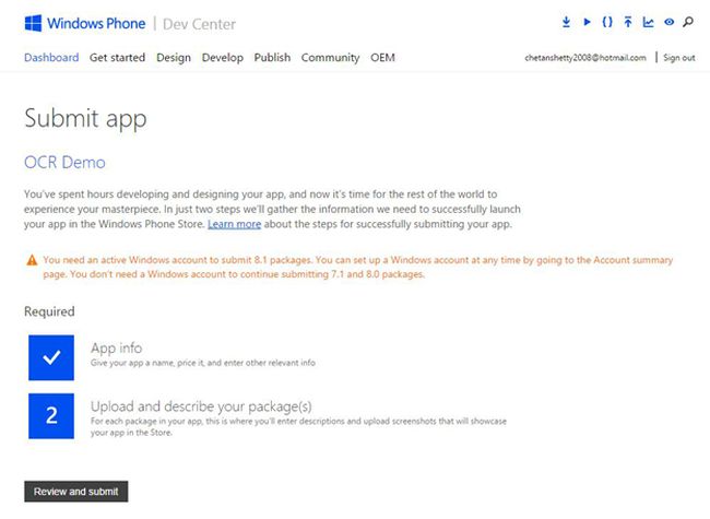 window phone store ocr demo